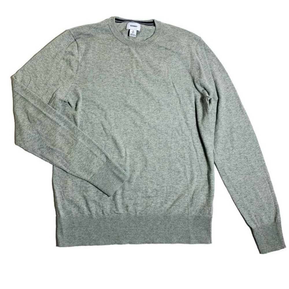 Old Navy Sweater Men's S Cotton Blend Light Gray‎ Crewneck Sweater